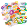 New Design Fashion Cute Flower Candy Carrot Rainbow Fruit Rabbit Baby Girl Hairpin For Baby Girl Hair Accessories Baby Gift